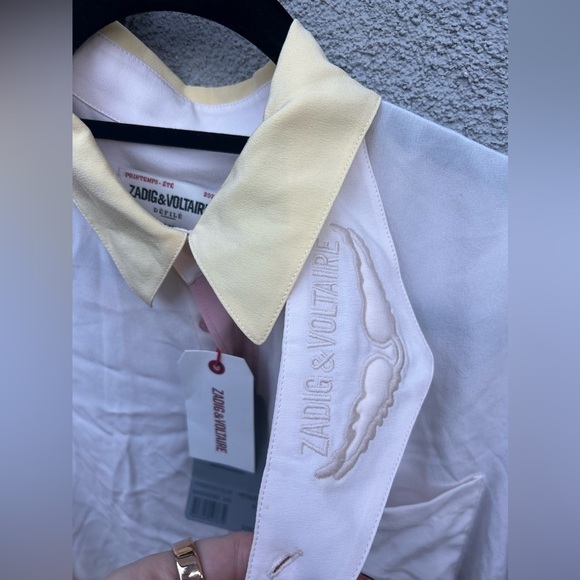 Zadig & Voltaire Tyrone Silk Blouse Petale New with Tags! - Picture 12 of 16